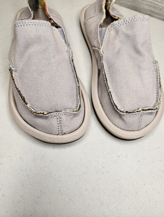 Sanuk Other - BOYS SANUK CANVAS SLIP ONS SIZE 13 Light GRAY